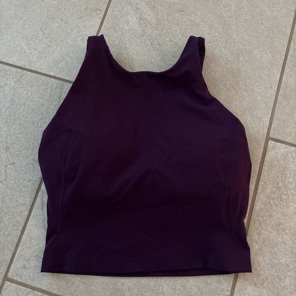 Lululemon Dark Purple High Neck Tank Top